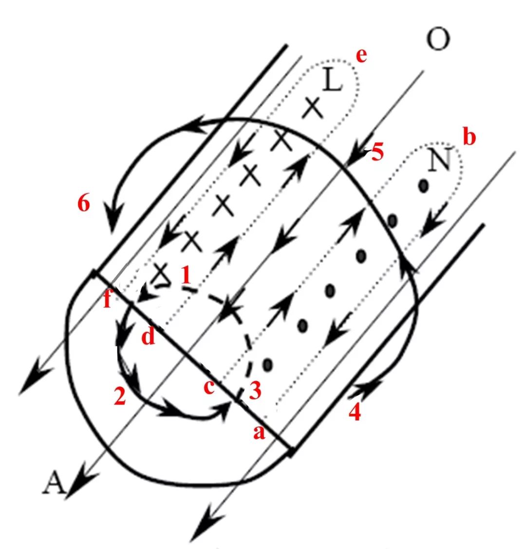 变压器涡流示意图 变压器涡流示意图